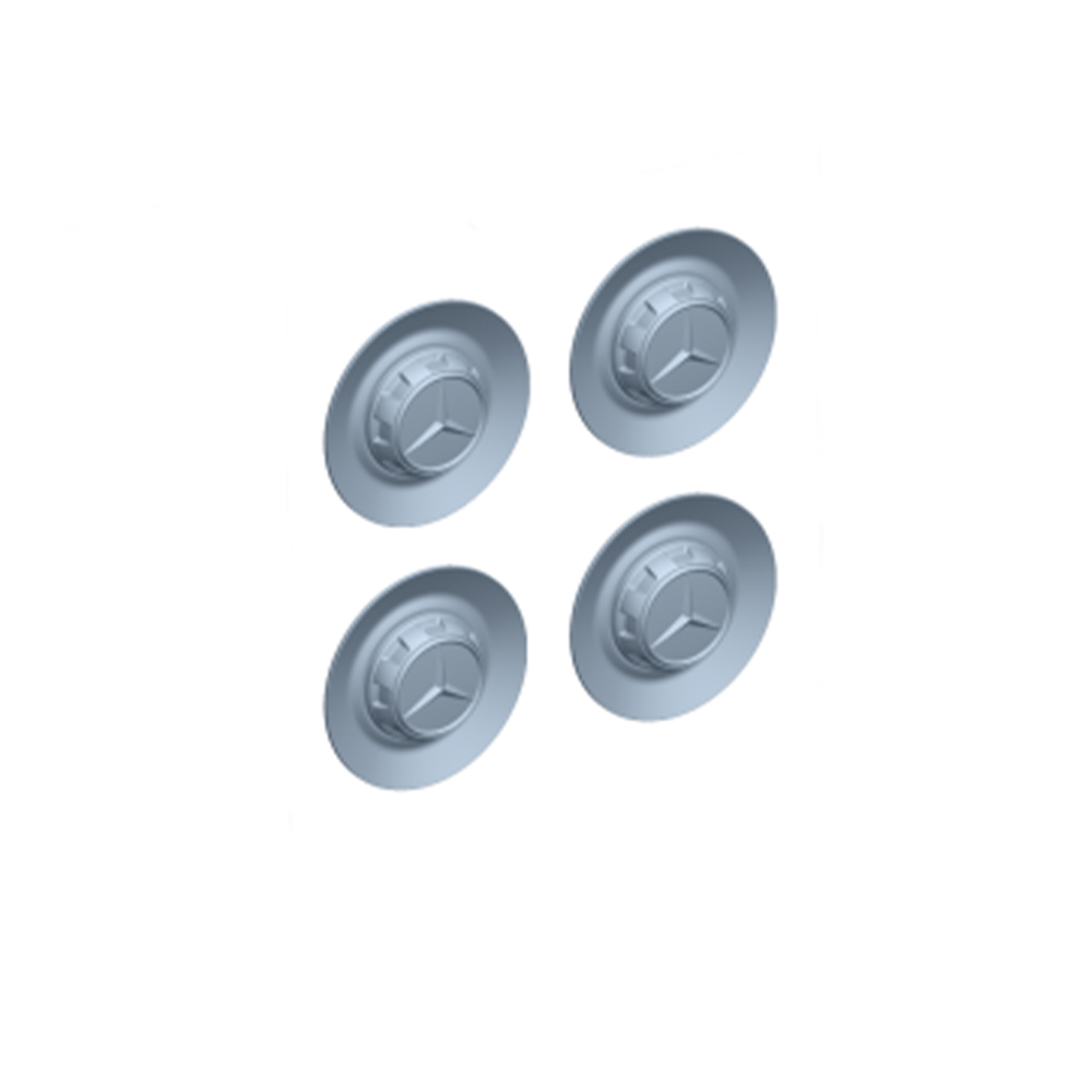 Mercedes-Benz Raddeckel / Radzierblenden 4er-Set, schwarz, 118, 177, 190, 205, 213, 218, 231, 253, 290 