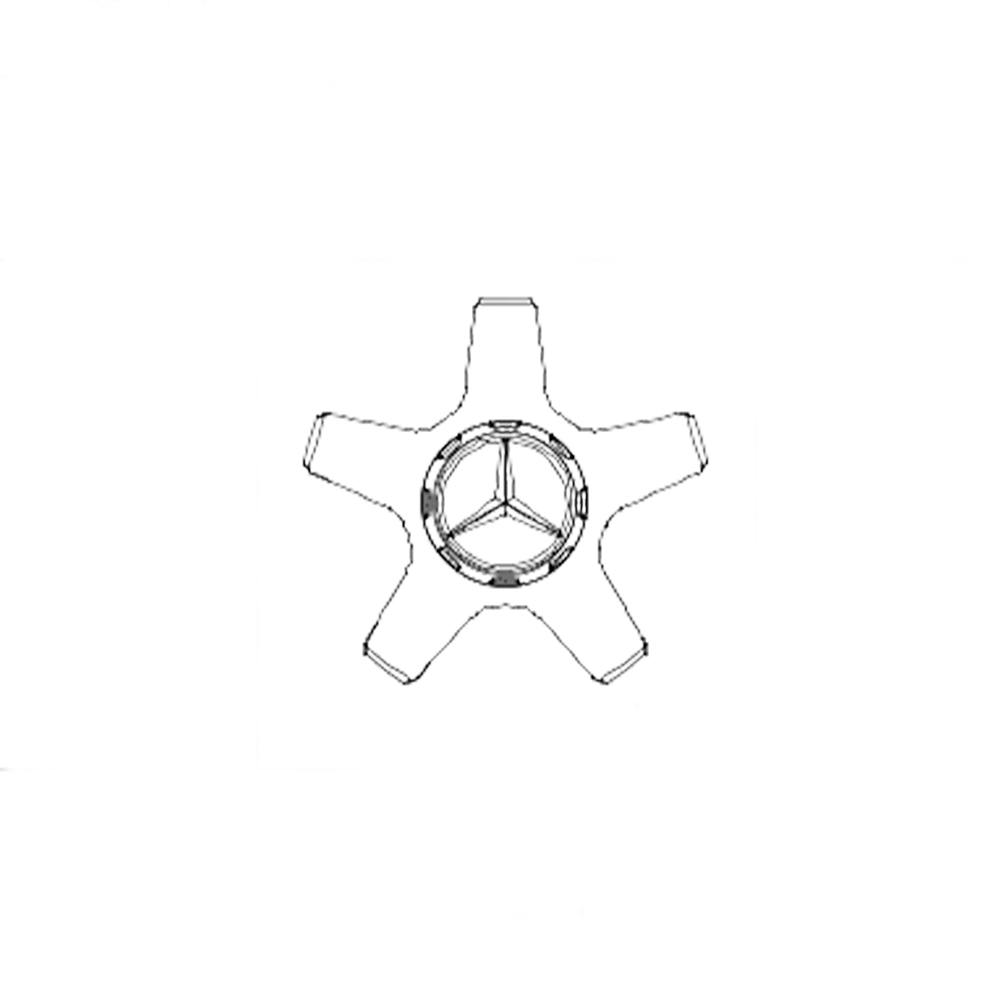 Mercedes-AMG Raddeckel / Radzierblende, schwarz, A-Klasse (117), C-Klasse (205), E-Klasse (212/213), S-Klasse (217/222) 