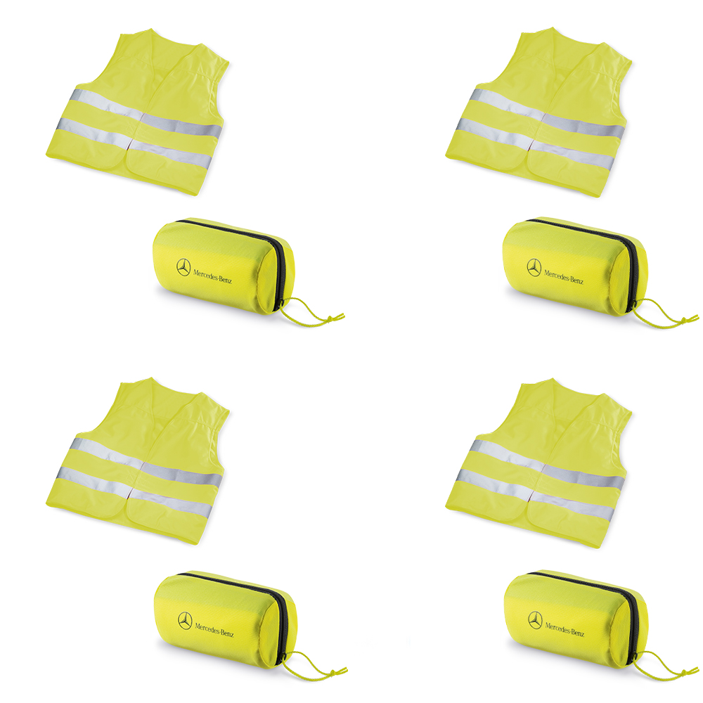 Mercedes-Benz Warnwesten-4er-Set kompakt ECE gelb 