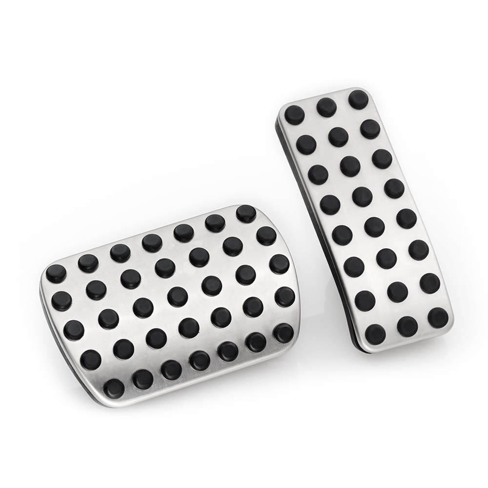 Mercedes-Benz Sportpedalanlage-Set aus Edelstahl, bei Automatik, mit Gumminoppen 