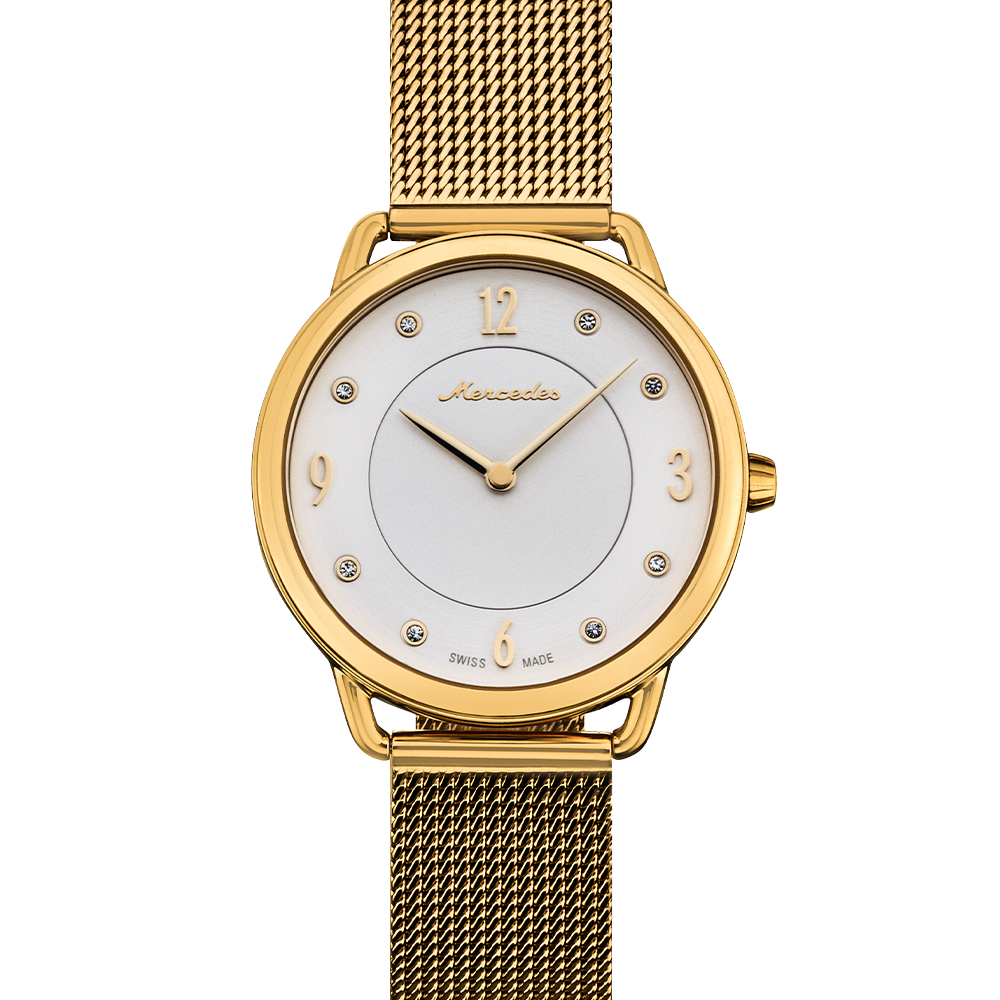 Mercedes-Benz Classic Kollektion Damen Armbanduhr, Classic Lady, gold 