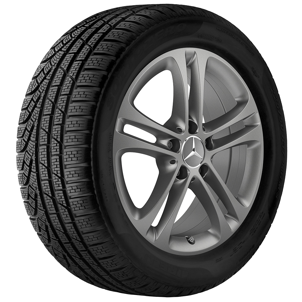 Mercedes-Benz Bridgestone Winter-Komplettradsatz, 17 Zoll, grau Himalaya matt, A-Klasse (V177/W177) 