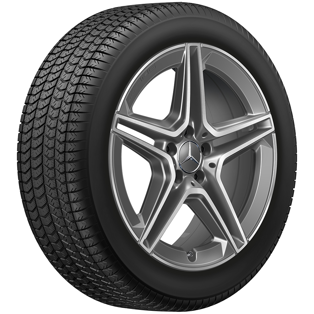 Mercedes-AMG Bridgestone Winter Komnplettradsatz, 19 Zoll, tantalgrau, H247/X247, GEBRAUCHT 